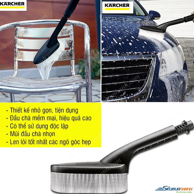Phụ kiện máy rửa xe Karcher - Bộ đầu chà và bình xịt
